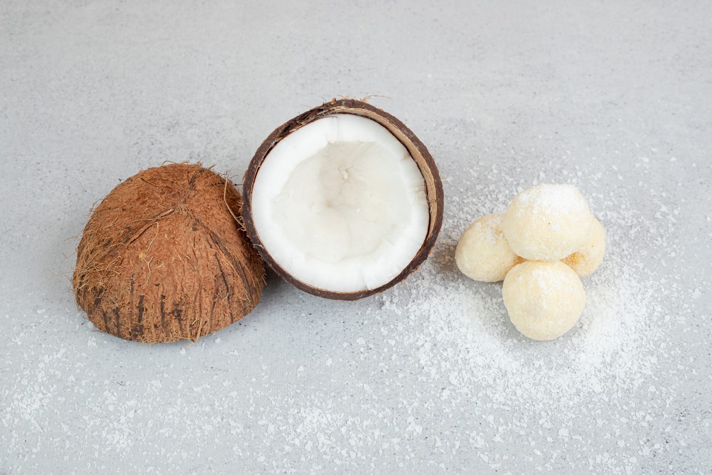 Desiccated coconut being processed at a Mekong Delta facility