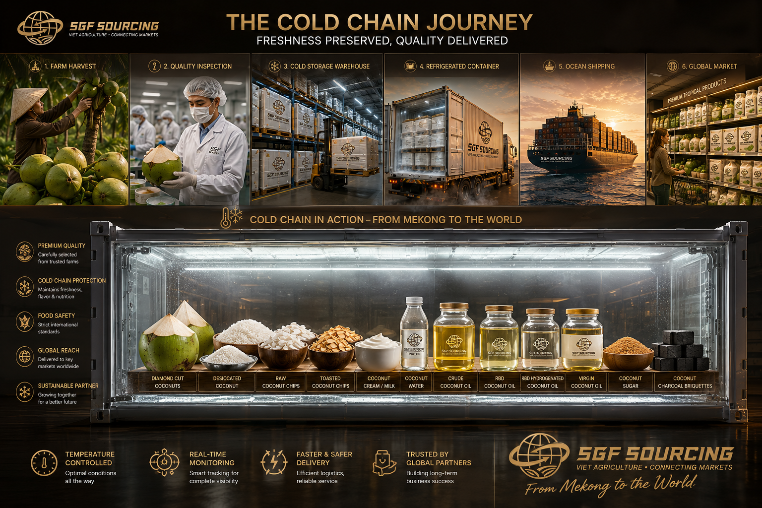 Sourcing and logistics — farm to global port